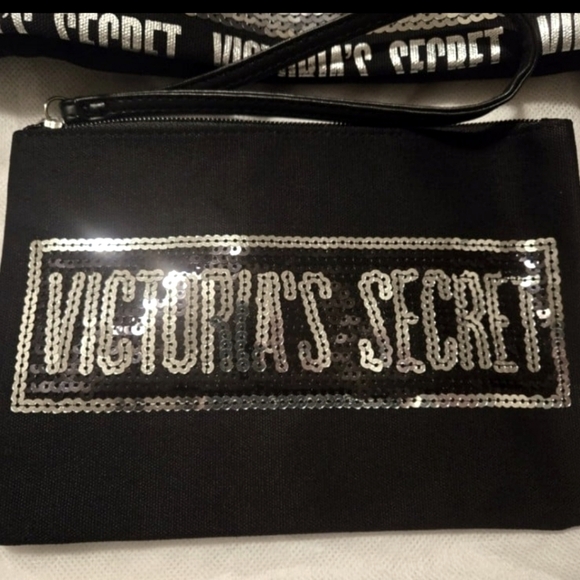 Victoria's Secret Black and Silver Tote Bag - Picture 3 of 5